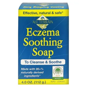 All Terrain Eczema Soothing Soap Bar, 4oz, To Cleanse & Calm Itchy, Irritated Eczema Skin