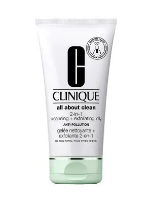 Clinique all About Clean 2 in 1 Cleansing   Exfoliating Jelly All Skin Types 1,2,3,4 30ml