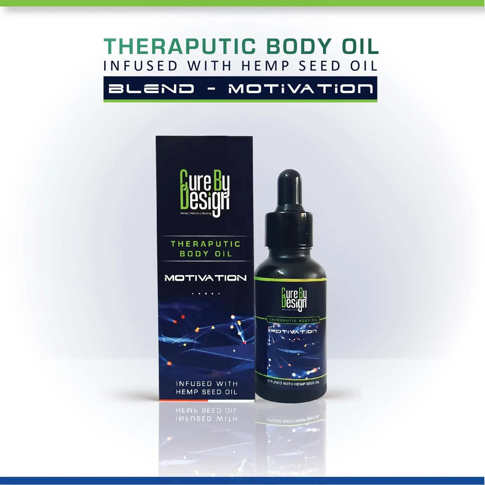 Cure By Design Blend For Motivation Hemp Massage Oil