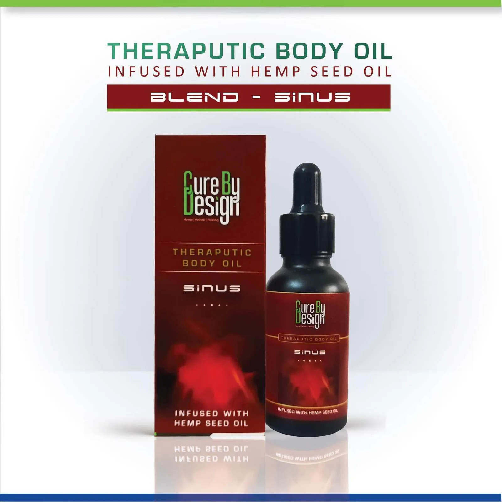 Cure By Design Blend For Sinus Hemp Massage Oil