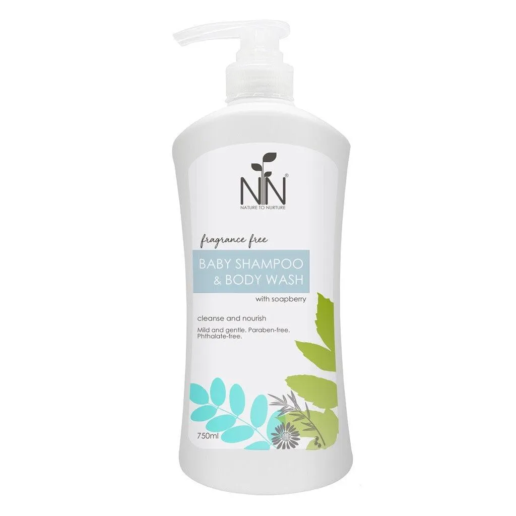 Nature to Nurture Baby Shampoo & Body Wash 750ml