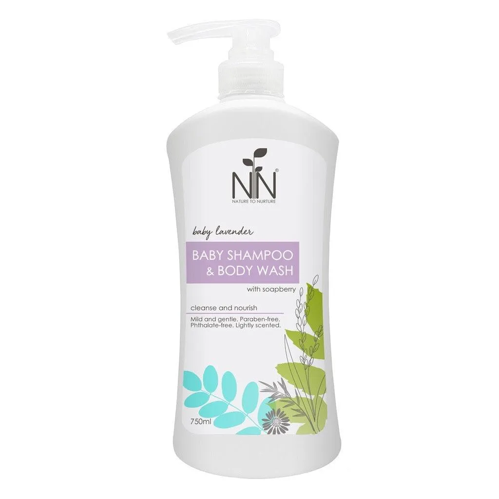 Nature to Nurture Baby Shampoo & Body Wash 750ml