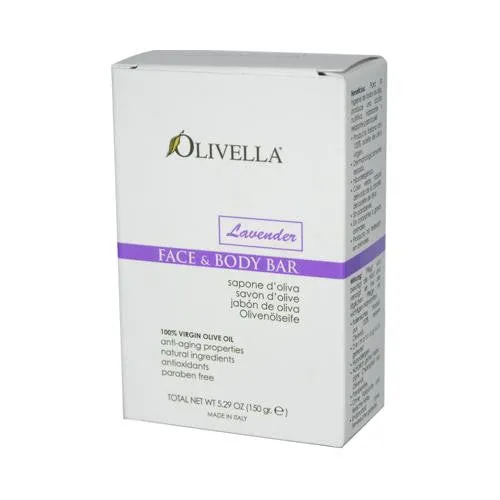 Olivella Face And Body Bar Soap Lavender - 5.29 Oz