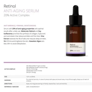 Skin Generics Anti-Aging Serum Retinol 20% Active Complex, 30ml