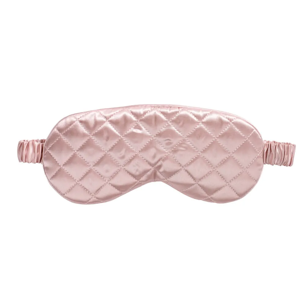 Sleep Mask - Pink - Diamond Quilted