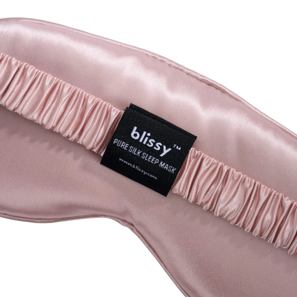 Sleep Mask - Pink - Diamond Quilted