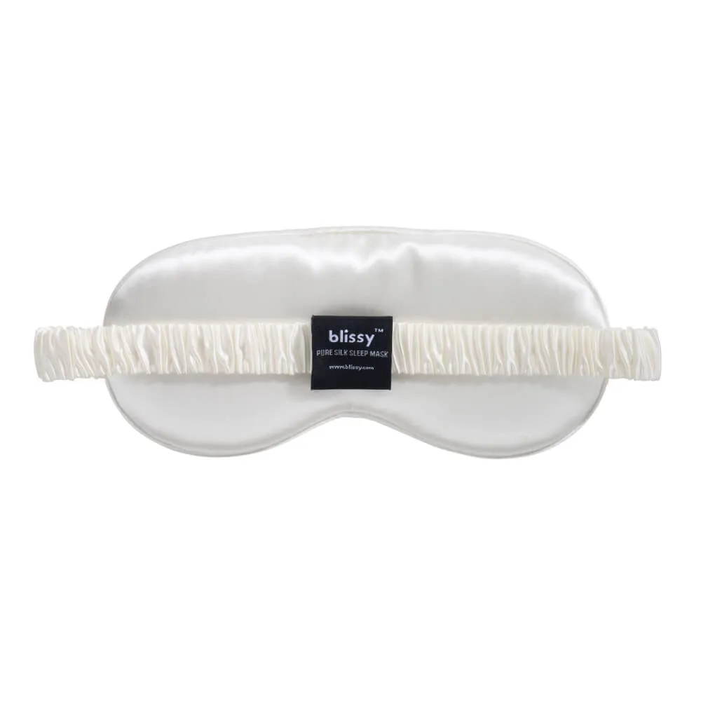 Sleep Mask - White - Diamond Quilted