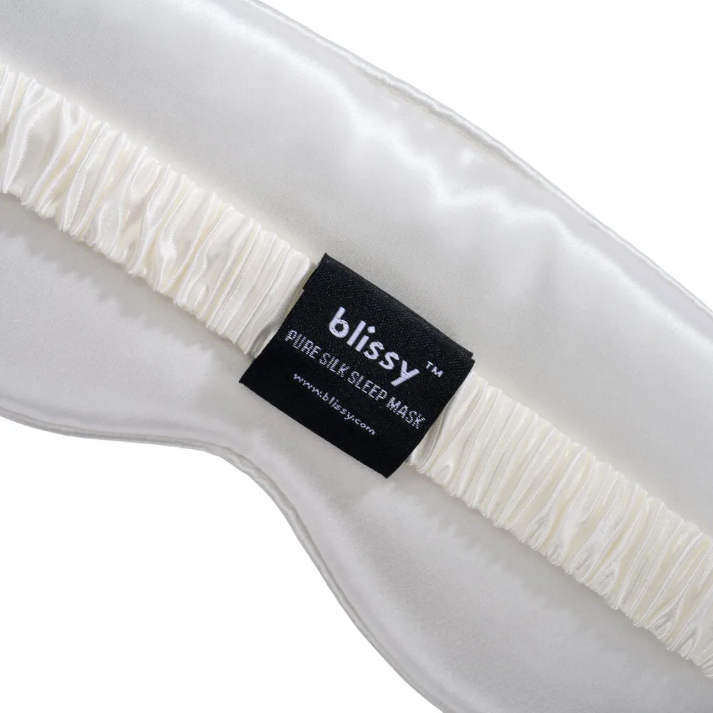 Sleep Mask - White - Diamond Quilted